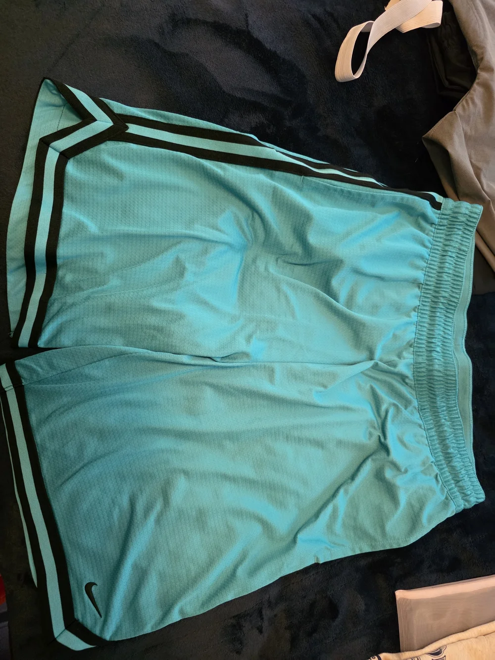 Nike Teal Athletic Shorts with Black Trim NWOT LARGE